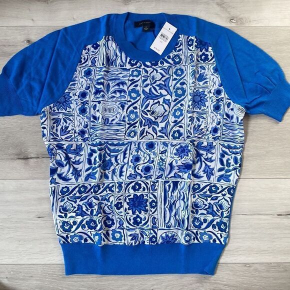 Ann Taylor Mixed Media Sweater XS‎ Blue NWT and in packaging - Picture 5 of 6